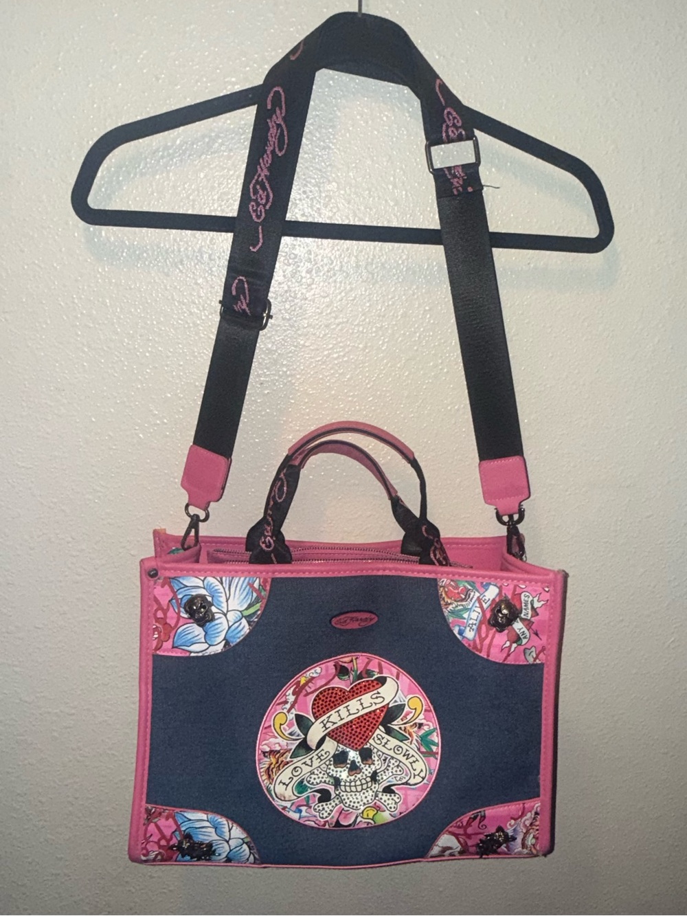 Ed Hardy Love Kills Slowly Dual-Handle Tote